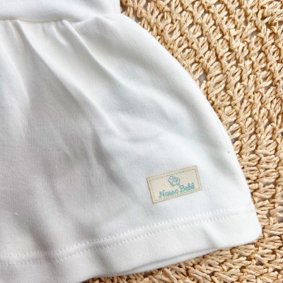 Vestido Body com Gola Polo - Off White